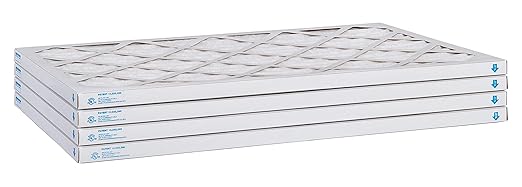 Aerostar 20x25x1 MERV 13 - 4 Count - Pleated HVAC, Furnace & Air Conditioner Filters - Removes Bacteria, Dust, Cold & Flu Germs, Lint, Mold, Pet Dander, Allergy-Causing Pollen, Smog, Smoke & Viruses