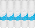 10 Micron 10" x 2.5" String Wound Sediment Water Filter Cartridge,5 Pack,Whole House Sediment Filtration, Universal Replacement for Most 10 inch RO Unit