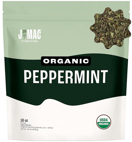 J Mac Botanicals Organic Peppermint Leaf Tea-FlexoryFit