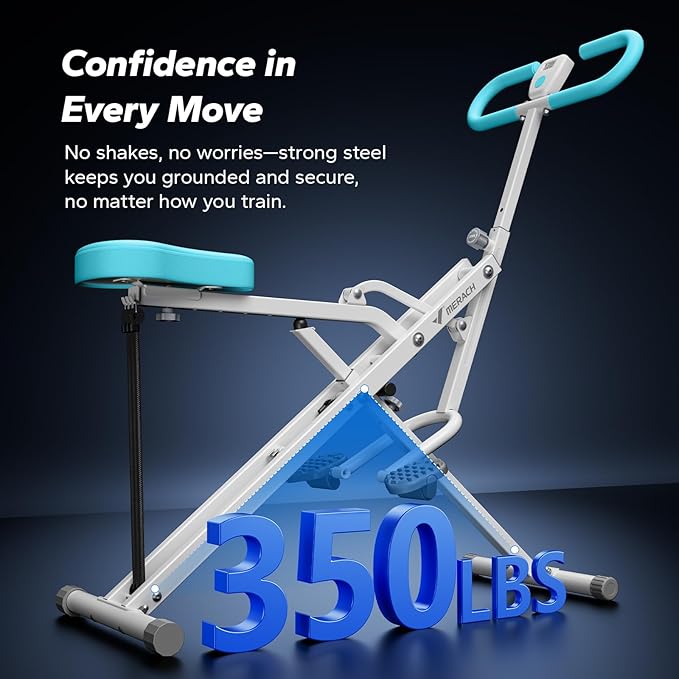 Squat Machine, MERACH R07 2 in 1 Squat Rowing Machine, Easy Setup & Foldable Exercise Equipment, Glute Trainer Machine, Glutes & Leg Home Workout Machine-FlexoryFit