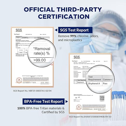 Membrane Solutions C3 Filtered Water Bottle, 36oz BPA-Free Bottle with Replaceable ACFX2 Filter Cartridge, Portable Water Filter, Travel, Hiking & Camping for Drinking Water Anywhere(Blue)