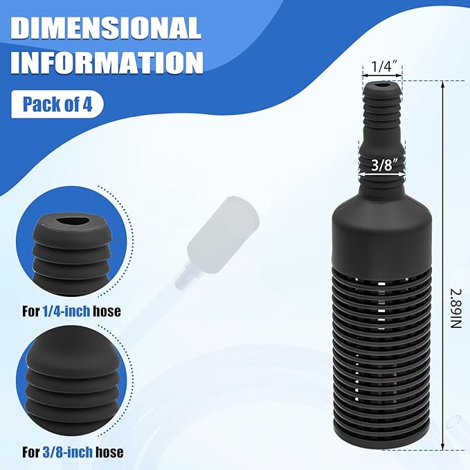 75172 Pressure Washer Siphon Hose Filter for 1/4-Inch and 3/8-Inch Hoses - 4 Pcs