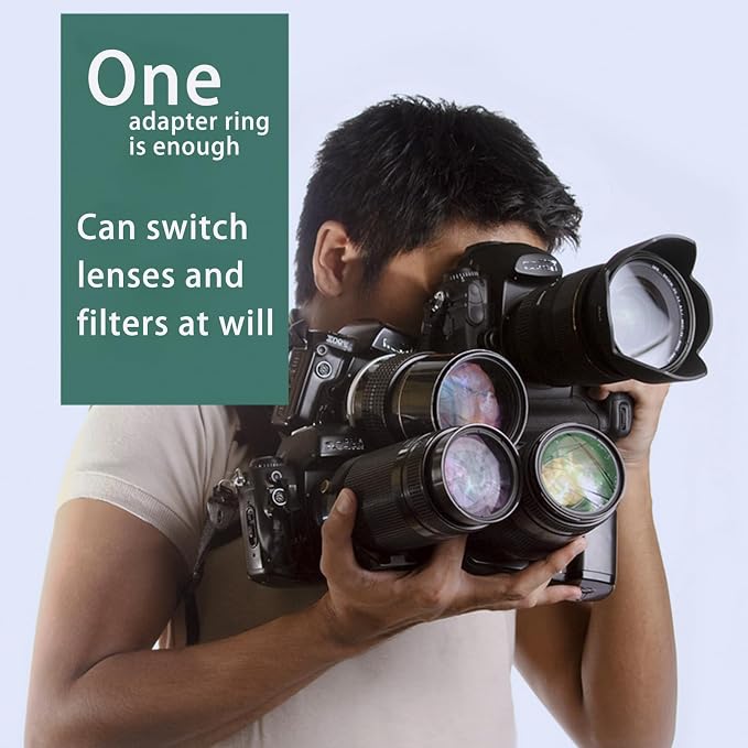 49mm Lens to 52mm Camera Lens Adapter 49mm to 52mm Step Up Ring Adapter Ring - Image 5