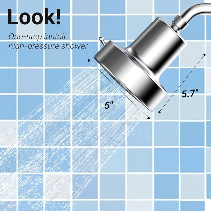 Filtered Shower Head for Hard Water – Removes Chlorine & Heavy Metals, 6 Mode - Image 8