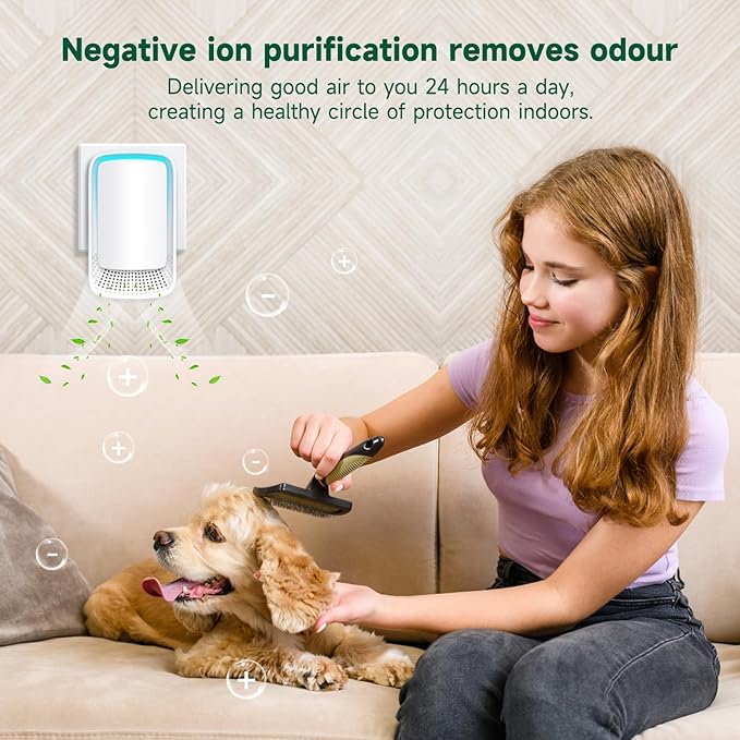 Plug In Air Ionizer Purifier for Home (4 Pack), Negative Ion Generator, Quiet Air Freshener for Bedroom, Office, Kitchen, Portable Air Filter, Mini Air Cleaner