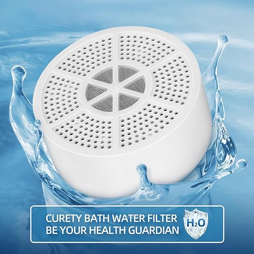 Bath Filter Cartridge for Tub, Bath Water Filter for Eczema, 8 Stage Bath Filter to Remove Contaminants,Chlorine and Fluoride, Hard Water Softener to Improves Skin and Hair