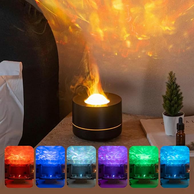 Essential Oil Diffuser with Rotating Galaxy Light, 200ml Aromatherapy Diffuser with 7 Color LED, Cool Mist Humidifier with Auto Shut-Off, Relaxing Night Light for Bedroom, Home, Gifts
