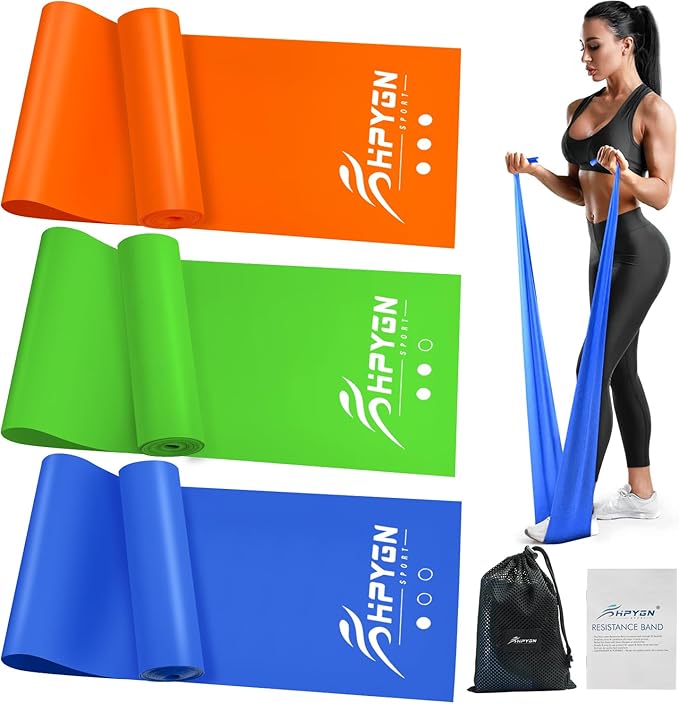 Resistance Bands, Exercise Bands, Physical Therapy Bands for Strength Training, Yoga, Pilates, Stretch Elastic Band with Different Strengths, Workout Bands for Home Gym-FlexoryFit