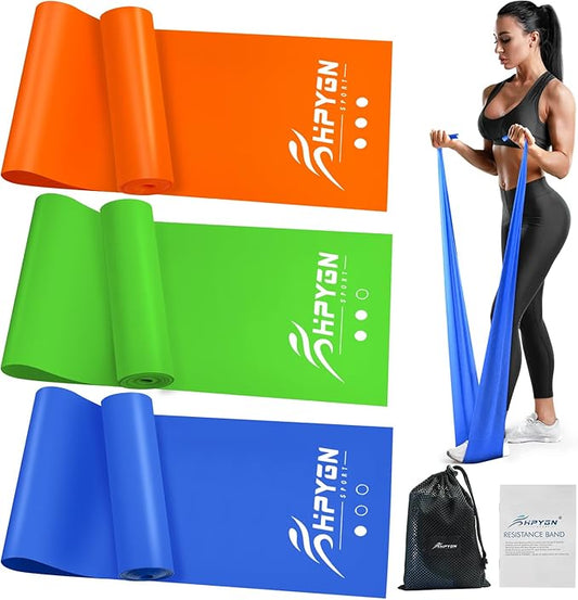 Resistance Bands, Exercise Bands, Physical Therapy Bands for Strength Training, Yoga, Pilates, Stretch Elastic Band with Different Strengths, Workout Bands for Home Gym-FlexoryFit