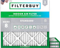 Filterbuy 12x12x1 Air Filter MERV 8 Dust Defense (3-Pack), Pleated HVAC AC Furnace Air Filters Replacement (Actual Size: 11.75 x 11.75 x 0.75 Inches)