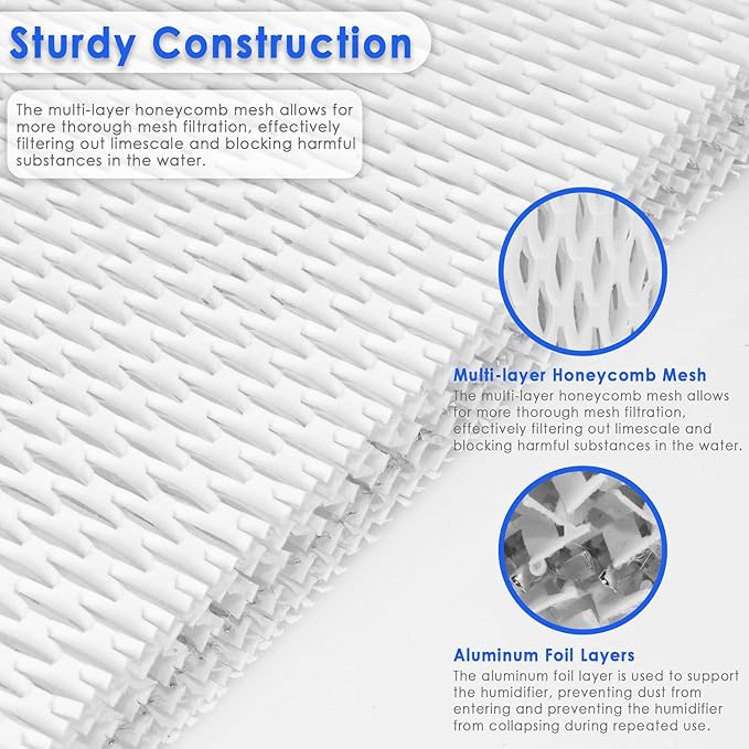 4Pack MD1-0034 Replacement Humidifier Wicks Filters Compatible with Vornado Evaporative Humidifier Evap40, Evap2, EV3, EV100, EV200, EVDC300, EVDC500, EVDC505 (Not for Evap3)