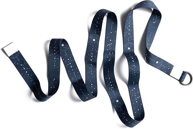 yogadesignlab YOGA DESIGN LAB | The Yoga Strap | Luxurious, Extra Long, Super Soft, Eco Printed | Studio Quality, Adjustable | Safely Stretch Further and Hold Longer | 8 ft Long-FlexoryFit