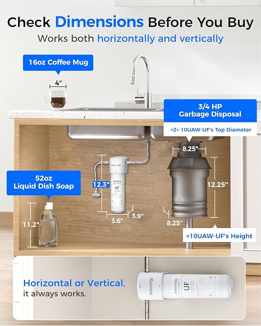 Waterdrop 10UAW-UF 0.01 μm Ultra Filtration Under Sink Water Filter System - Image 5