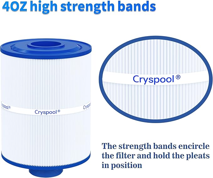 Cryspool® PAS28 Filter Compatible with PAS28, PAS28-F2L, PAS28-F2L-B12, X29-PAS28-F2L, 06-0052-12, 06-0055-12, FC-0309, FC-0312, SD-01330, Spa Filter Cartridge, 2 Pack