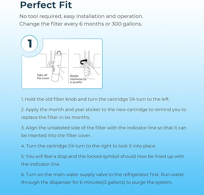 Crystala Filters Compatible with Samsung DA29-00020B Refrigerator Water Filter, DA29-00020A/B, DA29-00020B-1, HAF-CIN/EXP, 46-9101, RF4267HARS, RF25HMEDBSR, RF28HMEDBSR, RS25J500DSR, 1 Pack