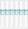 Membrane Solutions 20 Micron Sediment Water Filter Replacement Polypropylene Cartridge 20"x2.5" for Whole House Filter System - 6 Pack