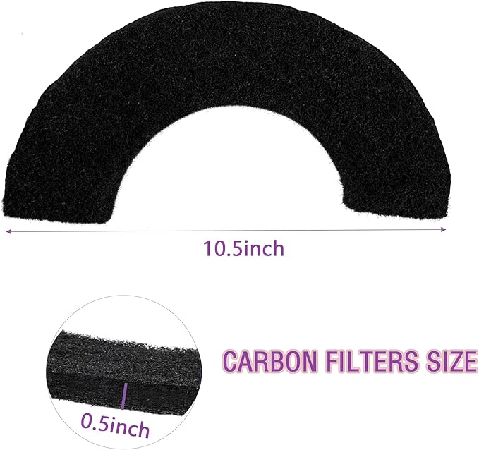 8 Pack Carbon Filters Compatible with Litter Robot 4, Activated Charcoal Cat Litter Box Filters Replacement to Absorb Odors Litter Box Deodorizer Controls Moisture and Keep Home Fresh