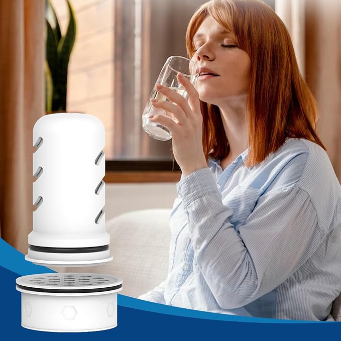 MARRIOTTO Water Filter Replacement for LS Home Dispenser - 18 Cup/Glass Pitcher, 7 Cup Plastic Pitcher, 1 Membrane Micro Filter and 2 Activated Carbon + Ion Exchange Filter