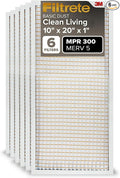 Filtrete 10x20x1 Air Filter, MPR 300, MERV 5, Clean Living Basic Dust 3-Month by Filtrete