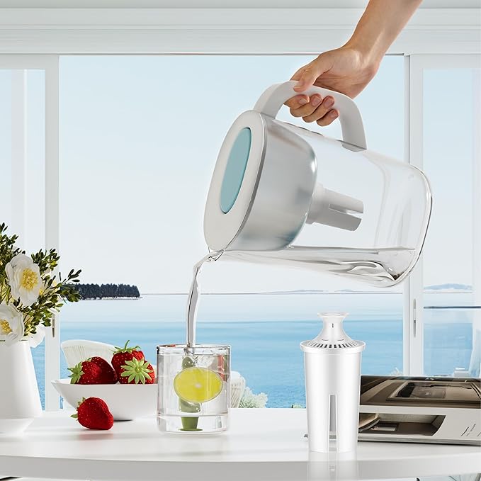 Filter Replacement Compatible with Brita® Water Filter, Pitchers, Water Filter Replacement Compatible with Brita® Classic, OB03, Mavea® 107007 35557, 4 PCS Water Pitcher Filter