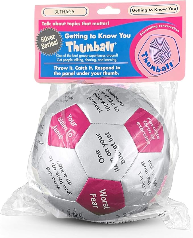 Trainers Warehouse 6" Thumball Collection, 32 Prompts for Conversation, Team Building, Relationship and Training-FlexoryFit