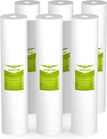 5 Micron Whole House Water Filter Cartridge, Sediment Filters for Well Water, Universal Replacement for Any 20 inch Big Housings - 20" x 4.5" Cartridges - Pack of 6