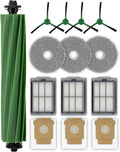 (14 Pack) Plus 505 Combo Replacement Parts for iRobot Roomba Plus 505 Combo, Plus 405 Combo, Plus 405, Plus 505 Robot Vacuum, 1 Roller Brush, 3 Dust Bags, 3 Mop Pads, 4 Side Brushes, 3 HEPA Filters