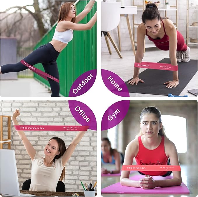 Resistance Bands for Working Out, Exercise Bands with 5 Resistance Levels Fit for Home Fitness, Strength Training, Natural Latex Resistance Band Include Instruction Guide and Carry Bag-FlexoryFit
