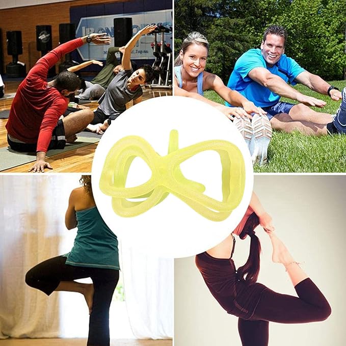 7 Ring Stretch Resistance Exercise Band, BetterJonny Workout Bands Yoga Stretching，Foot, Leg and Arm Exerciser for Home or Fitness Center Workout Walking Exercise-FlexoryFit