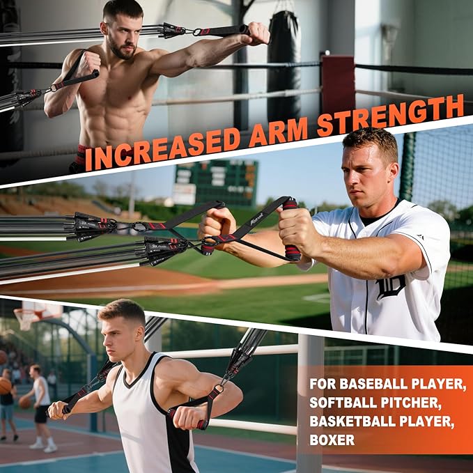 HPYGN Resistance Bands, Exercise Bands with Handles, Fitness Bands, Workout Bands with Door Anchor and Ankle Straps, for Heavy Resistance Training, Physical Therapy, Shape Body, Yoga, Home Workout Set-FlexoryFit