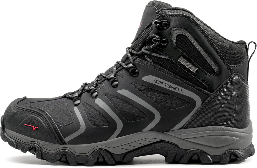 NORTIV 8 Men's Ankle High Waterproof Hiking Boots Outdoor Lightweight Shoes Trekking Trails Armadillo