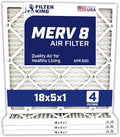 Filter King 18x5x1 Air Filter | 4-PACK | MERV 8 HVAC Pleated A/C Furnace Filters | MADE IN USA | Actual Size: 18 x 5 x .75"
