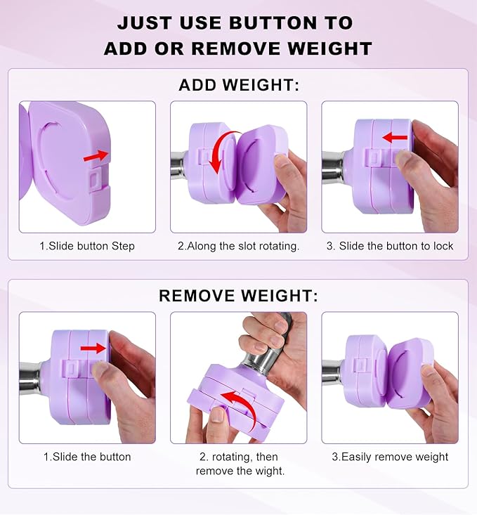 15LB 20LB 50LB Adjustable Dumbbell Set Free Weights Dumbbells Set for Women Men Hand Weights Sets Adjust Dumbbell Weight Sets for Home Gym Exercise Workout Strength Training Equipments-FlexoryFit