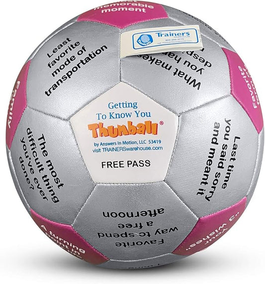 Trainers Warehouse 6" Thumball Collection, 32 Prompts for Conversation, Team Building, Relationship and Training-FlexoryFit