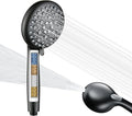 SUMERAIN Hard Water Filter Showerhead with 9 Spray Modes, KDF filtration & Vitamin C Skin Care 3-Month Replacement Filter for California/Texas/Illinois, Matte Black
