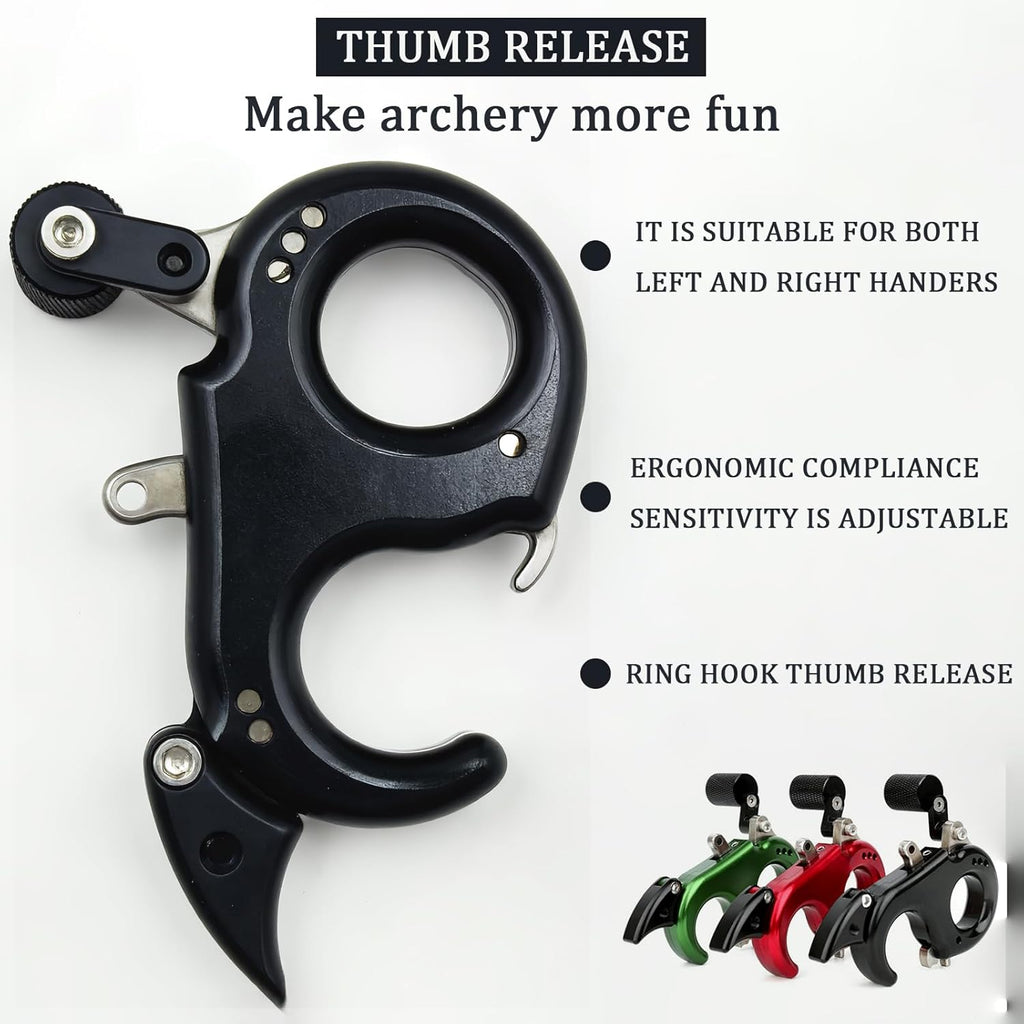 Bow Release for Compound Bow 360° Rotatable Thumb Release for Compound Bow Archery Trigger Release
