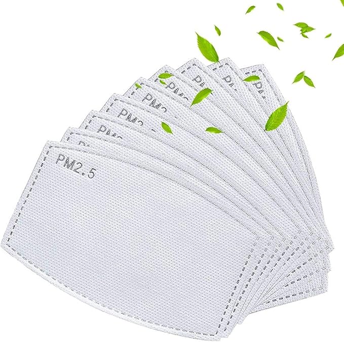 100pcs PM2.5 Activated Carbon Filter for Cloth Mask Ship from USA, 5 Layers Replaceable Anti Haze Filters Paper for Reusable Face Cover Outdoor - Anti Fogging Health Protection