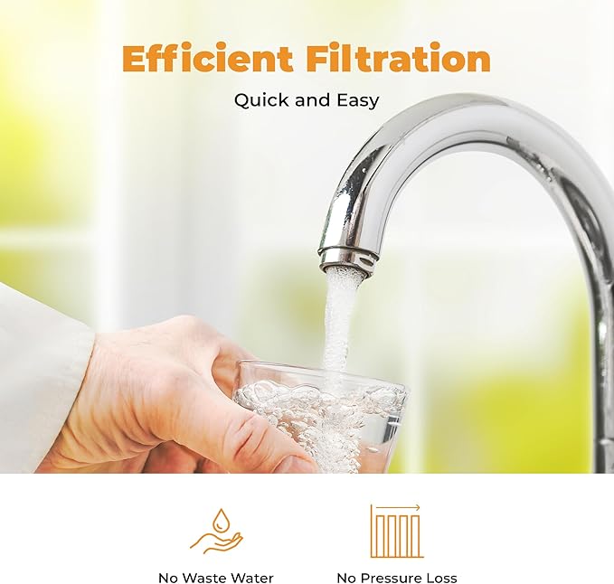 Rotek Water Systems Whole House Water Filtration System | 1-Stage Water Filter System | PHO | Clean Water | Anti-Scale Filter | 20 Inch