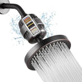 High Pressure Filtered Shower Head Set, 6’’ Rain Shower Filter for Hard Water, Universal Round Showerhead 20 Stage Filtration Removes Impurities for Rejuvenated Skin by Eolax, Oil-Rubbed Bronze