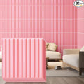 Nuanchu 32 Pcs 3D Slat Wall Panels 12 x 12 Inch PVC Fluted Textured Panel by Nuanchu