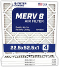 Filter King 22.5x52.5x1 Air Filter | 4-PACK | MERV 8 HVAC Pleated A/C Furnace Filters | MADE IN USA | Actual Size: 22.5 x 52.5 x .75"