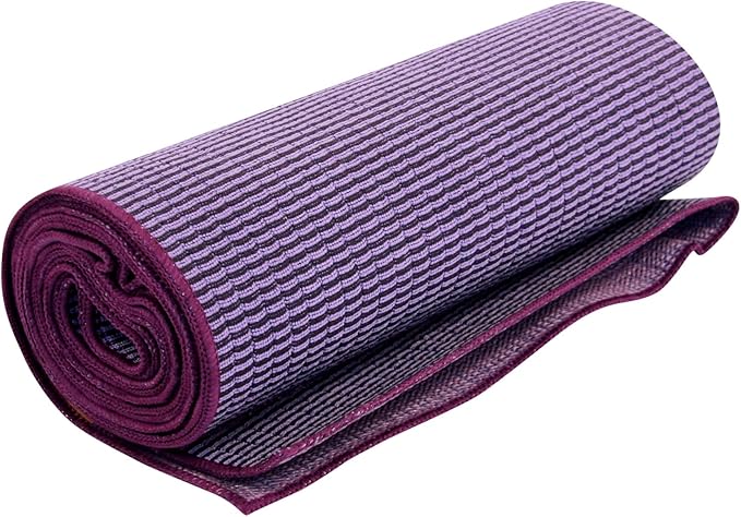 Hugger Mugger Yoga Towel - Ultraviolet - Soft, Absorbent, Fast Drying, Non-Slip Backing, use by iteself or Over a Yoga mat, hot Yoga, Helps with Slippery Hands and feet-FlexoryFit