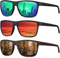 KALIYADI Polarized Sunglasses for Men, Lightweight Sun Glasses with UV Protection for Driving Fishing Golf
