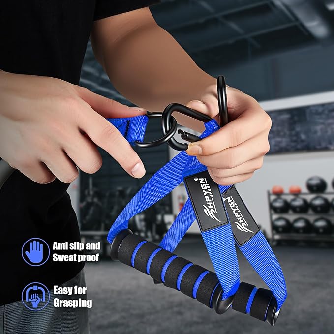 HPYGN Resistance Bands, Heavy Exercise Bands with Handles, Fitness Bands for Working Out, Workout Bands for Men, Weight Bands Set for Muscle Training, Strength, Slim, Yoga, Home Gym Equipment-FlexoryFit