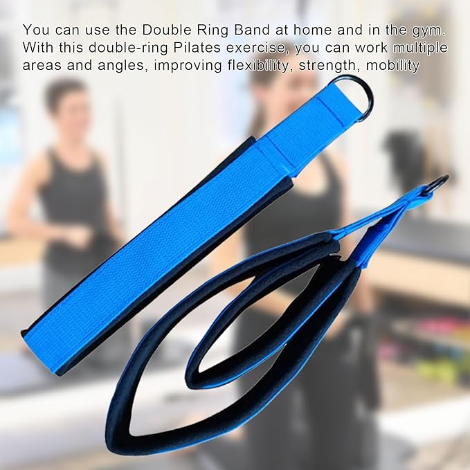 Pilates Double Loop Straps for Reformer, D Ring Straps Handle, Yoga Exercise Straps, 2 PCS-FlexoryFit