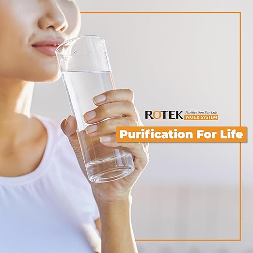 Rotek Water Systems Whole House Water Filtration System | 2-Stage Water Filter System | SED & ACB | Clean Drinking Water | Sediment & Carbon Filter | 20 Inch
