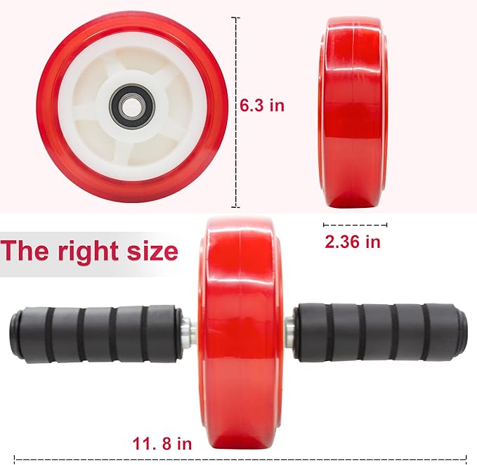 Ab Roller Wheel, Core Exercise Equipment - 880 lbs Weight Capacity, No Noise Ab Wheel for Home Gym Workout-FlexoryFit