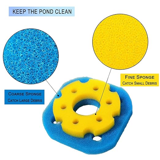 Replacement Sponge Filter Media Pad for Polar Aurora CPF-250, CPF-180, 10000L Pressure Pond Filters, Compatible with VIVOHOME/VIVOGROW 2380 GPH/2630 GPH, Goplus 10000 L/H Aquarium Filter Sponge Foam。