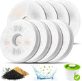 Cat Water Fountain Filters, 8 Pack Triple Action Water Fountain Filters, Replacement Cat Drinking Fountain Filters, Activated Carbon Filter Compatible with 3L Flower Pet Water Dispenser Fountain