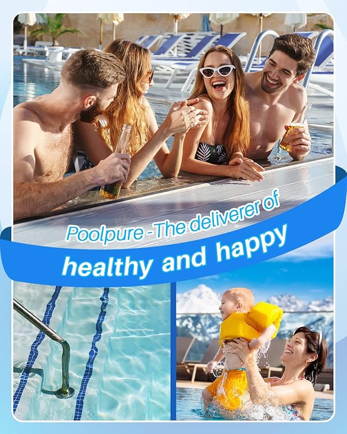 POOLPURE Pack of 6 Removable Handle Spa Filter Compatible with PJW60TL-OT-F2S, Jacuzzi Prem J300, J400, Unicel 6CH-961, 6541-383, 6540-476, 60 sq.ft Filter Cartridge with Built-in Dispenser